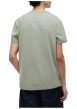 Thumbnail T-shirt en coton olive à coupe droite pourvu de manches courtes - Image 3