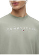 Thumbnail T-shirt en coton olive à coupe droite pourvu de manches courtes - Image 4