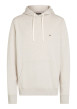 Thumbnail Sweat en coton écru à coupe droite pourvu d'un col à capuche