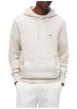 Thumbnail Sweat en coton écru à coupe droite pourvu d'un col à capuche - Image 3