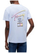 Thumbnail T-shirt en coton ciel à coupe droite pourvu d'un col rond côtelé - Image 3