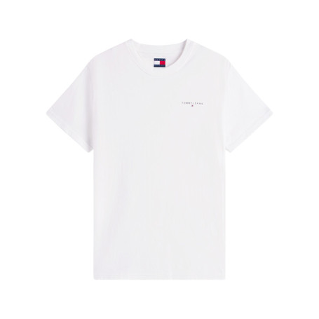 T-shirt en coton blanc à coupe droite pourvu...