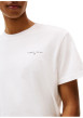Thumbnail T-shirt en coton blanc à coupe droite pourvu d'un col rond côtelé - Image 4