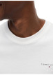 Thumbnail T-shirt en coton blanc à coupe droite pourvu d'un col rond côtelé - Image 5