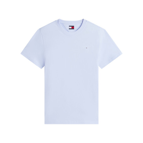 T-shirt en coton ciel à coupe droite pourvu...
