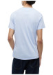 Thumbnail T-shirt en coton ciel à coupe droite pourvu d'un col rond côtelé - Image 3