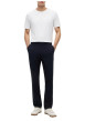 Thumbnail Pantalon chino Denton marine à coupe droite pourvu d'une taille semi élastiquée - Image 5