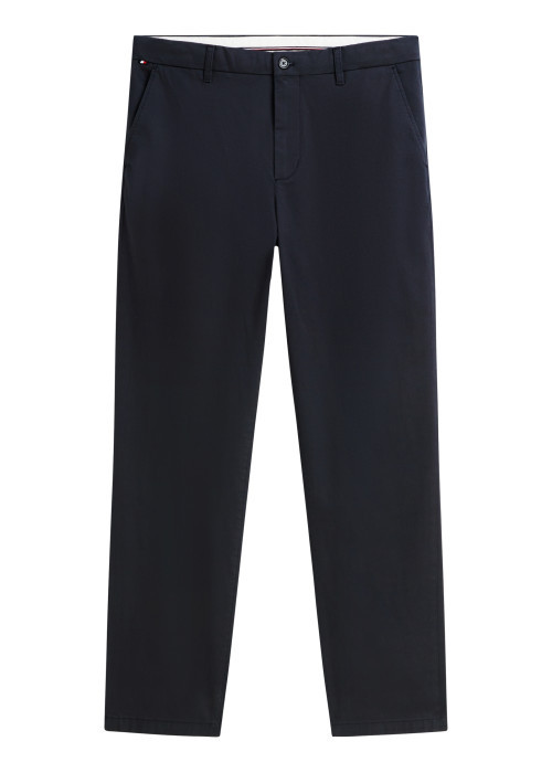 Pantalon chino Denton en coton marine à coupe...