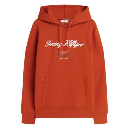 Sweat orange à coupe droite pourvu d'un col à...