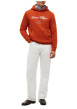 Thumbnail Sweat orange à coupe droite pourvu d'un col à capuche avec cordon de serrage - Image 5