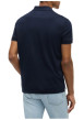Thumbnail Polo en coton marine à coupe ajustée pourvu d'un col à revers zippé - Image 3