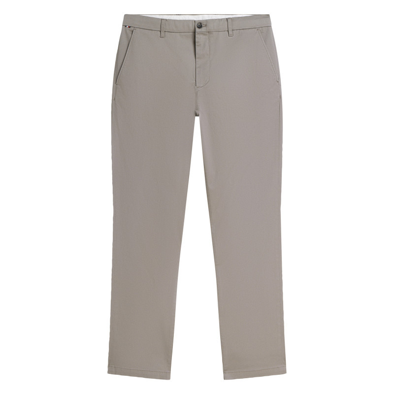 Tommy Hilfiger - Pantalon Chino Denton En Coton Beige à Coupe Droite Pourvu De Passants - Beige