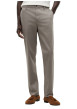 Thumbnail Pantalon chino Denton en coton beige à coupe droite pourvu de passants - Image 2