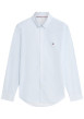 Thumbnail Chemise en coton ciel à coupe droite pourvue d'un col à revers