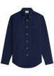 Thumbnail Chemise en coton marine à micro-motifs pourvue d'une coupe droite