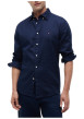 Thumbnail Chemise en coton marine à micro-motifs pourvue d'une coupe droite - Image 2