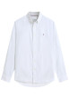 Thumbnail Chemise en coton blanche à micro-motifs pourvue d'une coupe droite
