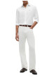 Thumbnail Chemise en coton blanche à micro-motifs pourvue d'une coupe droite - Image 5