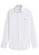 Thumbnail Chemise en coton blanche à coupe droite pourvue d'un col à revers