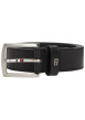Thumbnail Ceinture en cuir de vache noire pourvue d'une boucle en métal brossé - Image 4