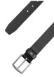 Thumbnail Ceinture en cuir de vache noire pourvue d'une boucle rectangulaire - Image 2