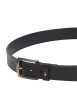 Thumbnail Ceinture en cuir de vache noire pourvue d'une boucle rectangulaire - Image 3