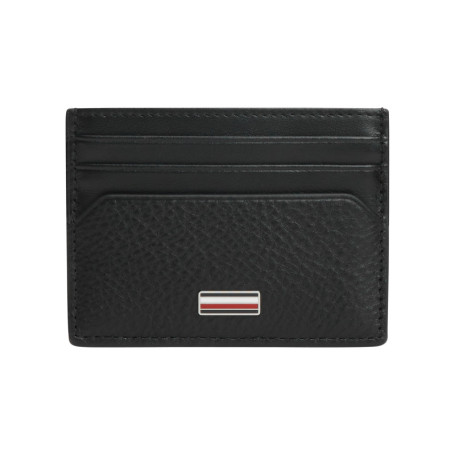 Porte-cartes en cuir noir pourvu de multiples...
