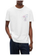 Thumbnail T-shirt en coton blanc à coupe droite pourvu d'un col rond côtelé - Image 2