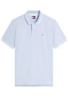Thumbnail Polo en coton ciel à coupe droite pourvu d'un col à revers boutonné