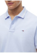 Thumbnail Polo en coton ciel à coupe droite pourvu d'un col à revers boutonné - Image 4