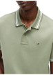 Thumbnail Polo en coton olive à coupe droite pourvu d'un col à revers boutonné - Image 4