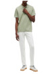 Thumbnail Polo en coton olive à coupe droite pourvu d'un col à revers boutonné - Image 5
