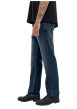 Thumbnail Jean indigo en coton avec une coupe droite muni d'un zip et d'un bouton - Image 6