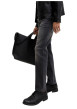 Thumbnail Jean noir uni avec une coupe slim muni d'un zip et d'un bouton - Image 8