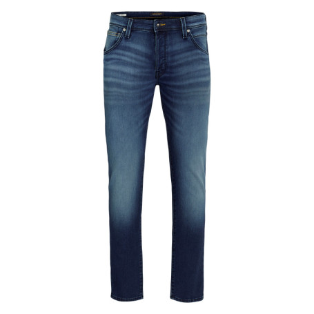 Jean indigo avec une coupe slim muni d'un zip...