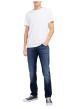 Thumbnail Jean indigo avec une coupe slim muni d'un zip et d'un bouton - Image 5