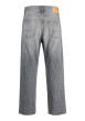 Thumbnail Jean gris en coton avec une coupe droite muni d'un zip et d'un bouton - Image 2