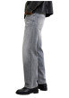 Thumbnail Jean gris en coton avec une coupe droite muni d'un zip et d'un bouton - Image 6