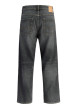 Thumbnail Jean gris foncé en coton avec une coupe droite muni d'un zip et d'un bouton - Image 2