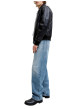 Thumbnail Jean stone en coton avec une coupe droite muni d'un zip et d'un bouton - Image 8
