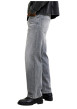 Thumbnail Jean gris en coton avec une coupe droite muni d'un zip et d'un bouton - Image 6