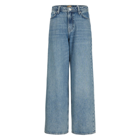 Jean en coton bleu avec une coupe wide leg muni...