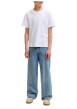 Thumbnail Jean en coton bleu avec une coupe wide leg muni d'un zip et d'un bouton - Image 5
