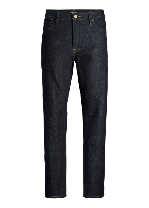 Jean brut en coton avec une coupe droite muni d'un zip et d'un bouton