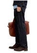 Thumbnail Jean brut en coton avec une coupe droite muni d'un zip et d'un bouton - Image 6