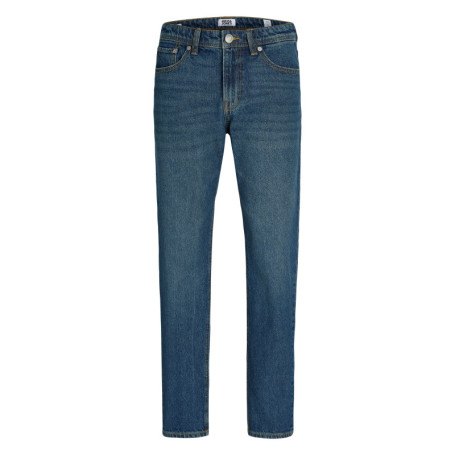 Jean en coton bleu uni avec une coupe droite...