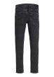 Thumbnail Jean en coton noir uni avec une coupe droite muni d'un zip et d'un bouton - Image 2