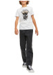 Thumbnail Jean en coton noir uni avec une coupe droite muni d'un zip et d'un bouton - Image 5