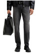 Thumbnail Jean noir uni avec une coupe slim muni d'un zip et d'un bouton - Image 3
