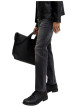 Thumbnail Jean noir uni avec une coupe slim muni d'un zip et d'un bouton - Image 8